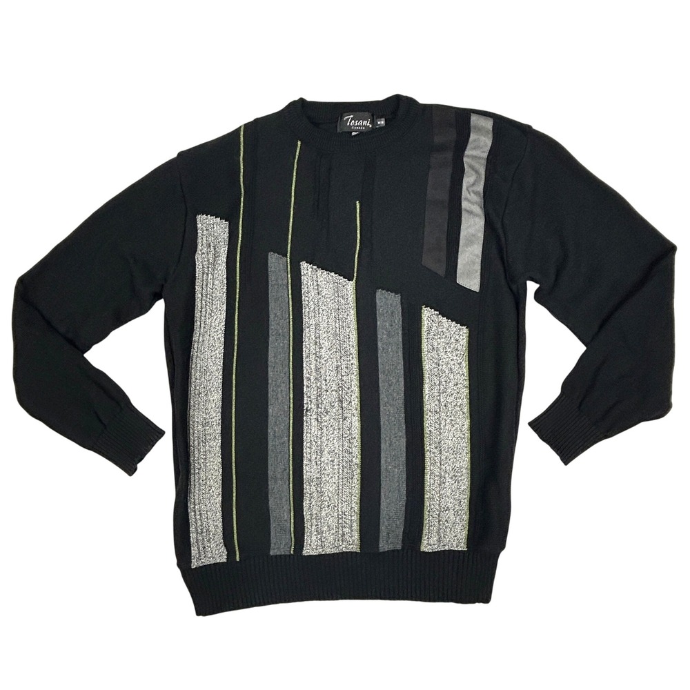 Vintage Tosani Coogi‎ Style Sweater Mens M 3D Textured Knit Cotton